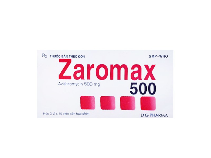 Thuốc kháng sinh Zaromax 500mg (3 vỉ x 10 viên/hộp)