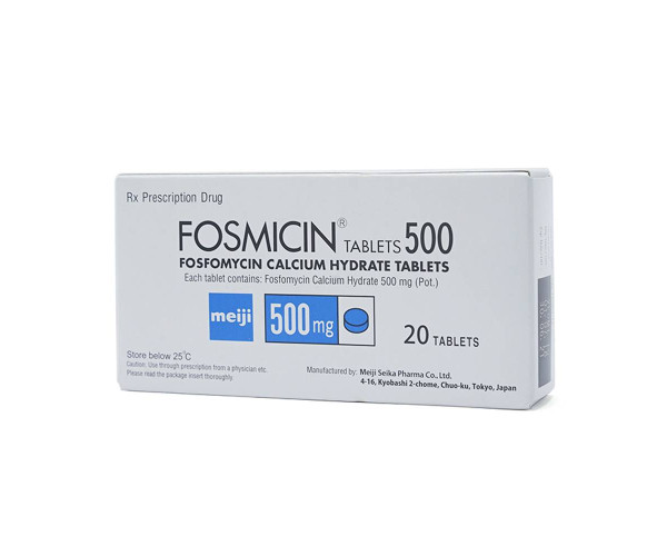 Thuốc kháng sinh Fosmicin 500mg (2 vỉ x 10 viên/hộp)