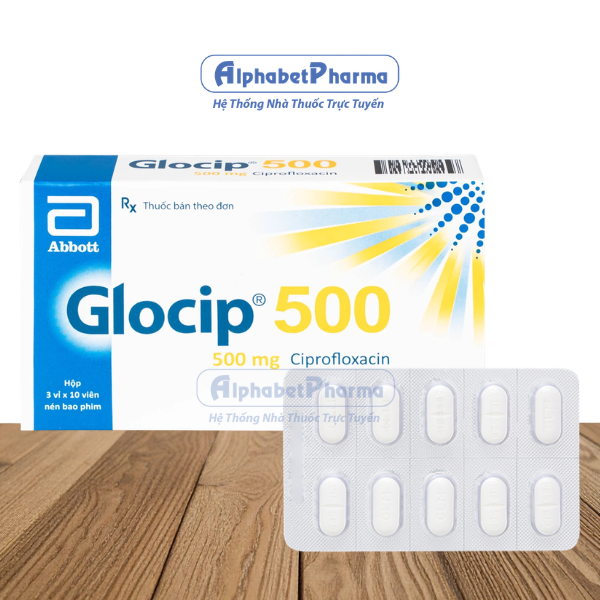 Thuốc kháng sinh Glocip 500 (3 vỉ x 10 viên/hộp)