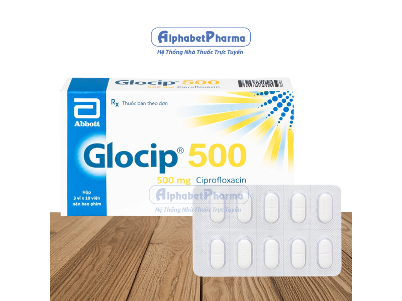 Thuốc kháng sinh Glocip 500 (3 vỉ x 10 viên/hộp)