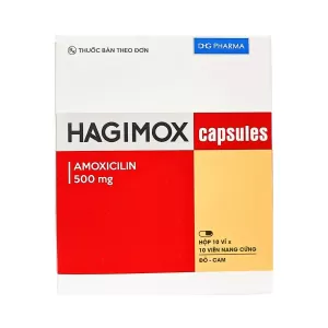 Hagimox 500mg (10 vỉ x 10 viên/hộp)
