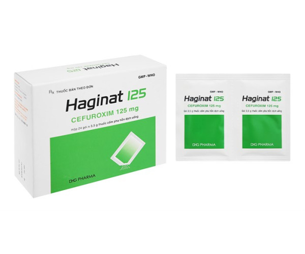 Thuốc kháng sinh Haginat 125mg (24 gói/hộp)
