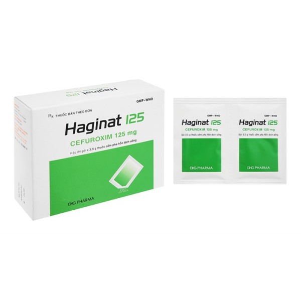Thuốc kháng sinh Haginat 125mg (24 gói/hộp)