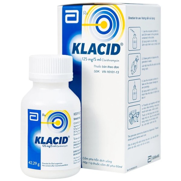 Hỗn dịch kháng sinh Klacid 125mg/5ml (60ml)