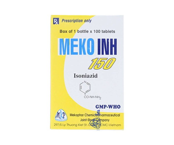 Thuốc phòng và điều trị lao phổi Meko INH 150 (100 viên/hộp)