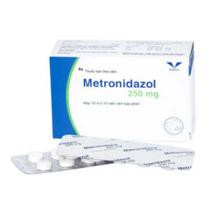 Thuốc kháng sinh Metronidazol 250mg Bidiphar (10 vỉ x 10 viên/hộp)