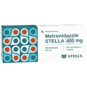 Metronidazole Stella 400mg (2 vỉ x 7 viên/hộp)