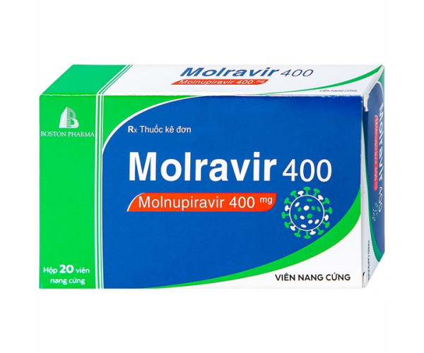 Thuốc điều trị Covid-19 Molravir 400mg (2 vỉ x 10 viên/hộp)