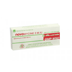 Thuốc kháng sinh Novomycine 3M.I.U (2 vỉ x 5 viên/hộp)