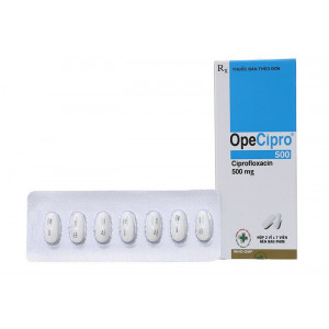 Thuốc kháng sinh OpeCipro 500mg (2 vỉ x 7 viên/hộp)