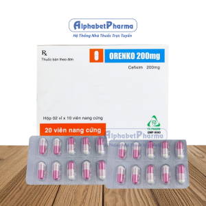 Thuốc kháng sinh Orenko 200mg (2 vỉ x 10 viên/hộp)