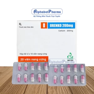 Thuốc kháng sinh Orenko 200mg (2 vỉ x 10 viên/hộp)