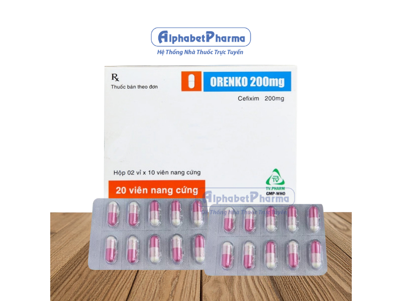 Thuốc kháng sinh Orenko 200mg (2 vỉ x 10 viên/hộp)