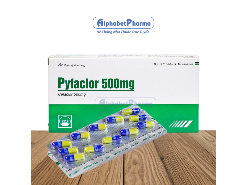 Thuốc kháng sinh Pyfaclor 500mg (12 viên/hộp)