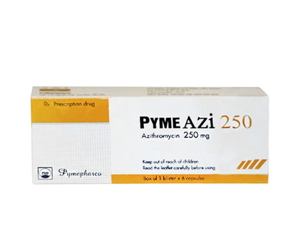 Thuốc kháng sinh Pyme Azi 250mg (6 viên/hộp)