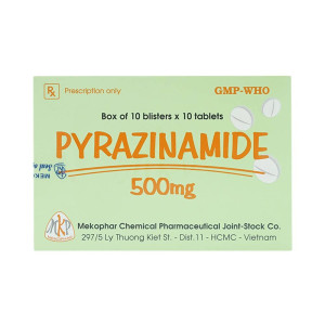 Pyrazinamide 500mg MKP (10 vỉ x 10 viên/hộp)