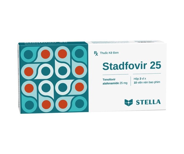 Thuốc điều trị nhiễm virus viêm gan B Stadfovir 25 (3 vỉ x 10 viên/hộp)