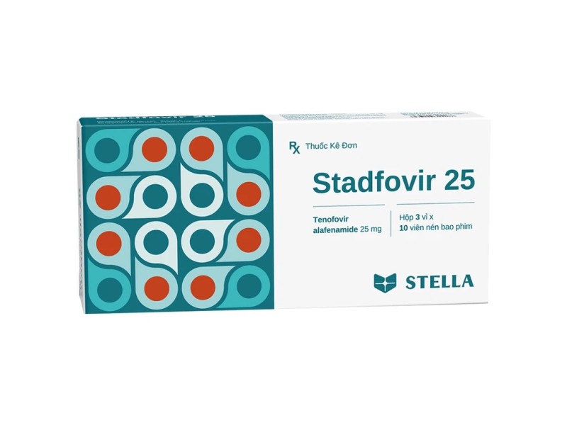 Thuốc điều trị nhiễm virus viêm gan B Stadfovir 25 (3 vỉ x 10 viên/hộp)