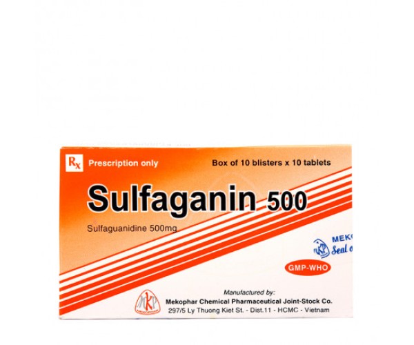 Thuốc kháng sinh Sulfaganin 500mg MKP (10 vỉ x 10 viên/hộp)