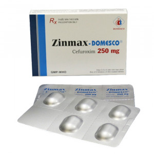 Thuốc kháng sinh Zinmax 250mg DMC (2 vỉ x 5 viên/hộp)