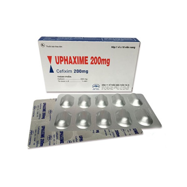 Thuốc kháng sinh Uphaxime 200mg (2 vỉ x 10 viên/hộp)