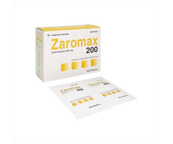 Thuốc kháng sinh Zaromax 200mg DHG (24 gói/hộp)
