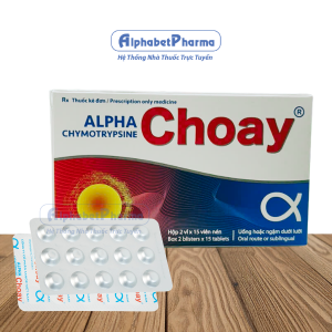 Thuốc kháng viêm chống phù nề Alphachymotrypsine Choay (2 vỉ x 15 viên/hộp)