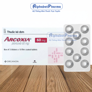 Thuốc kháng viêm Arcoxia 60mg Organon (3 vỉ x 10 viên/hộp)