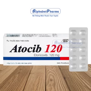 Thuốc điều trị thoái hóa khớp, viêm khớp dạng thấp Atocib 120mg (3 vỉ x 10 viên/hộp)