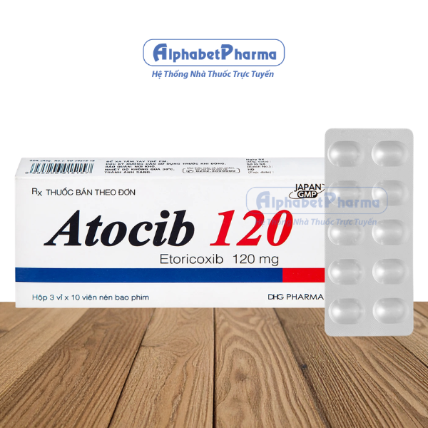Thuốc điều trị thoái hóa khớp, viêm khớp dạng thấp Atocib 120mg (3 vỉ x 10 viên/hộp)