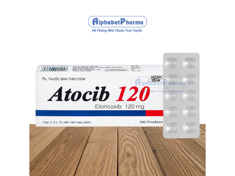 Thuốc điều trị thoái hóa khớp, viêm khớp dạng thấp Atocib 120mg (3 vỉ x 10 viên/hộp)