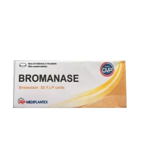 Bromanase 50mg (10 vỉ x 10 viên/hộp)