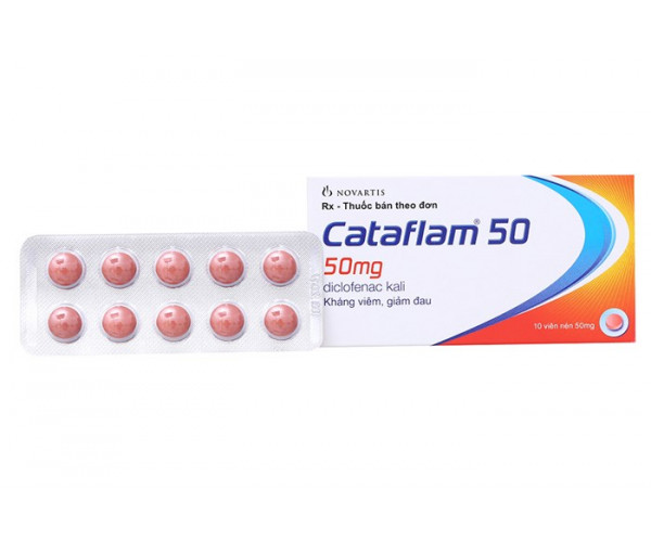 Thuốc giảm đau, kháng viêm Cataflam 50mg (10 viên/hộp)