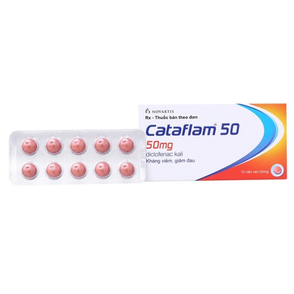 Thuốc giảm đau, kháng viêm Cataflam 50mg (10 viên/hộp)