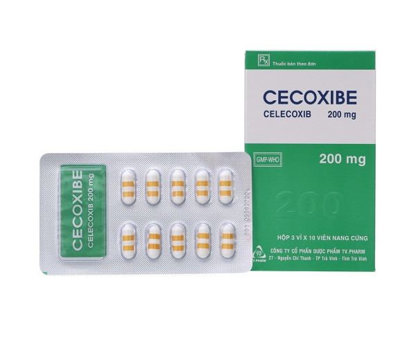 Thuốc trị viêm xương khớp Cecoxibe 200mg (3 vỉ x 10 viên/hộp)