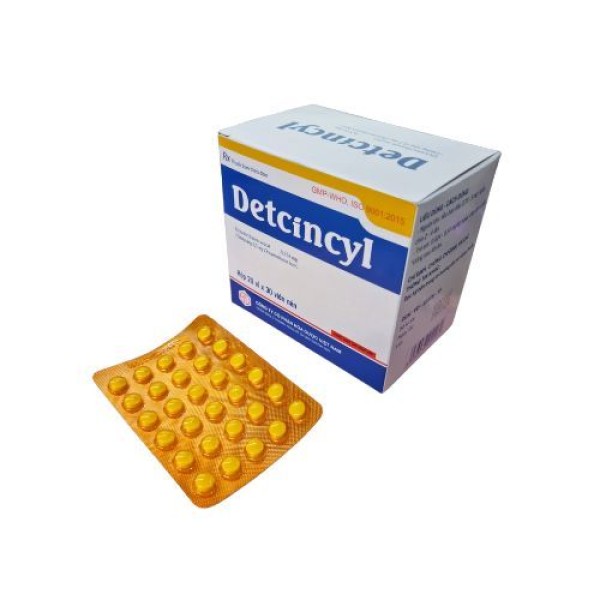 Thuốc kháng viêm Detcincyl (20 vỉ x 30 viên/hộp)
