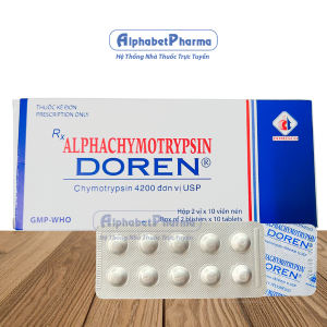 Thuốc kháng viêm chống phù nề Doren (2 vỉ x 10 viên/hộp)