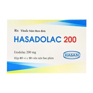 Thuốc giảm đau, kháng viêm Hasadolac 200 (3 vỉ x10 viên/hộp)