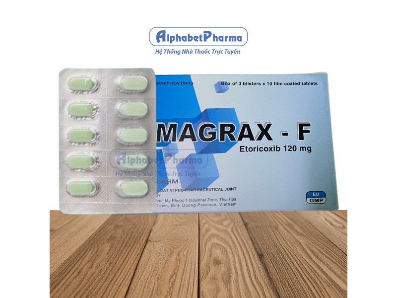 Thuốc điều trị thoái hóa khớp, viêm khớp dạng thấp Magrax-F 120mg (3 vỉ x 10 viên/hộp)