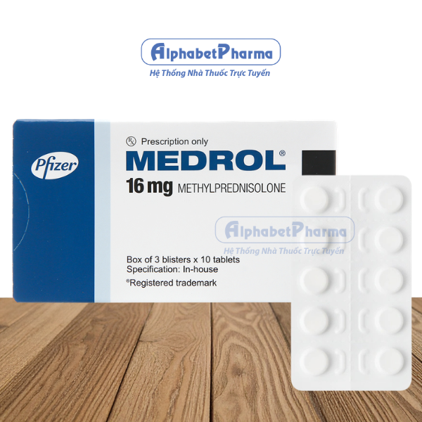Thuốc kháng viêm Medrol 16mg (3 vỉ x 10 viên/hộp)