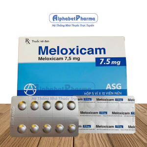 Meloxicam 7.5mg ASG (5 vỉ x 10 viên/hộp)