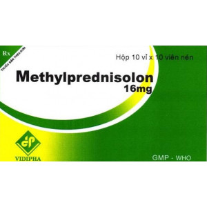 Thuốc kháng viêm Methylprednisolon 16mg Vidipha (10 vỉ x 10 viên/hộp)