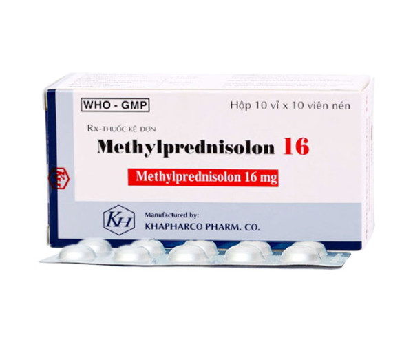 Thuốc kháng viêm Methylprednisolon 16mg Khapharco (10 vỉ x 10 viên/hộp)