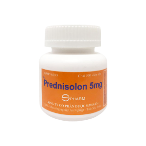 Thuốc kháng viêm Prednisolon 5mg S.Pharm (500 viên/chai)