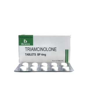 Thuốc kháng viêm Triamcinolone 4mg Brawn (10 vỉ x 10 viên/hộp)