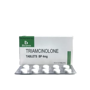 Triamcinolone 4mg Brawn (10 vỉ x 10 viên/hộp)