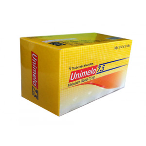 Thuốc giảm đau, kháng viêm Unimelo 7.5mg (10 vỉ x 10 viên/hộp)