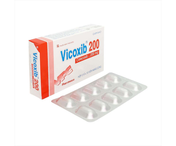 Thuốc giảm đau, kháng viêm Vicoxib 200mg (3 vỉ x 10 viên/hộp)