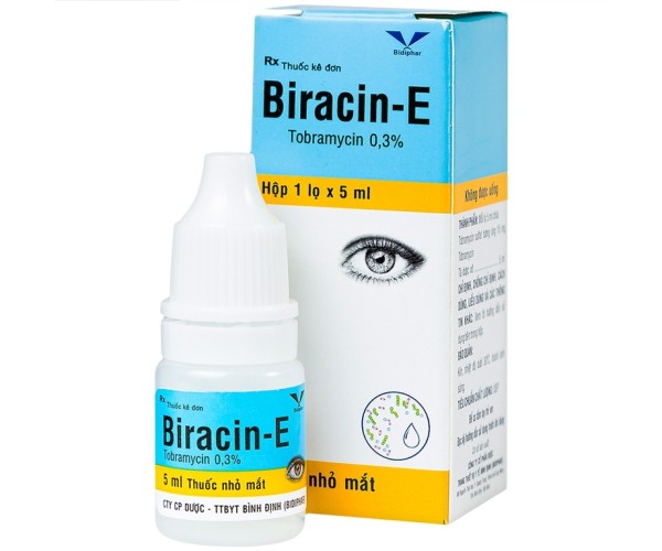 Thuốc nhỏ mắt điều trị viêm kết mạc Biracin-E (5ml)