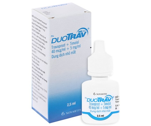 Dung dịch nhỏ mắt giảm áp lực nội nhãn Duotrav (2.5ml)